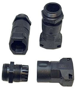 KIT 4PÇS CONEXAO RAPIDA RETA S/ CONTRA PORCA PG21 / NW22 PRT