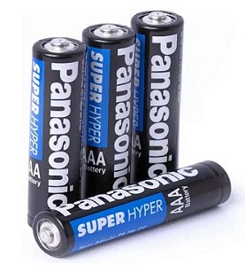 PILHA AAA (PALITO) PANASONIC COMUM CARTELA C/ 4 PCS