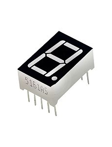 DISPLAY CATODO COMUM 7 SEGMENTO VERMELHO 0,56 FUNDO PRETO HS5161AS