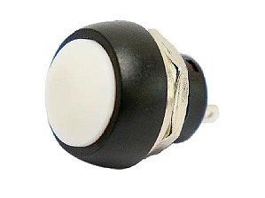 CHAVE PUSH BOTON BRANCA 12mm A PROVA D'AGUA PBS-33B