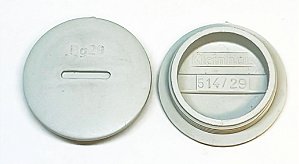KIT 5PÇS TAMPAO TIPO FENDA POLIAMIDA ROSCA PG29  CINZA