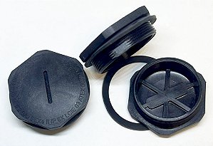 TAMPAO HEXAGONAL EXE POLIAMIDA PA6 M50 PRETO KIT C/ 3 PÇS