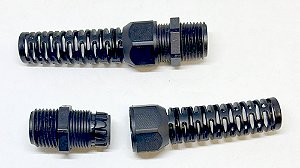 KIT 3PÇS PRENSA CABO C/ ALIVIADOR  NPT 1/2   PA6 PRETO