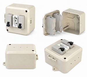 CAIXA DISJUNTOR MONOF. DUPLO COM UMA TOMADA 20A - CDD-5047