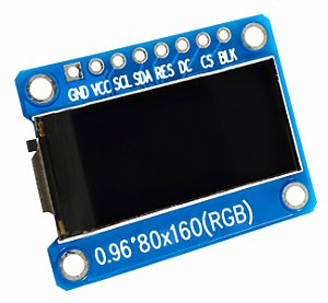 DISPLAY OLED 0,96" COLOR  80x160   65K COLOR RGB  ic: ST7735S