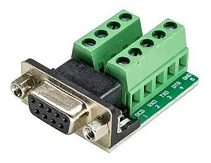 SHIELD MODULO ADAPTADOR DB9 SERIAL RS232/RS485 FEMEA P/ BORNE