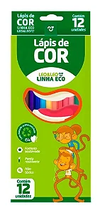 Lápis De Cor Eco Escolar Sextavado Com 12 Cores - Leo & Leo