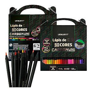 Lápis De Cor Carbonline Super Soft 50 Cores Macio Leo & Leo