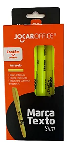 Marca Texto Slim Amarelo Escolar E Escritorio 12 Unidades