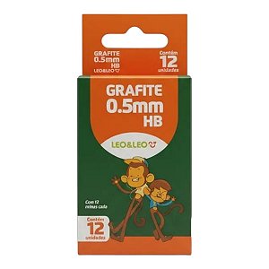 Grafite Para Lapiseira Ponta 0,5mm C/12 Tubos Leo Leo (1cx)