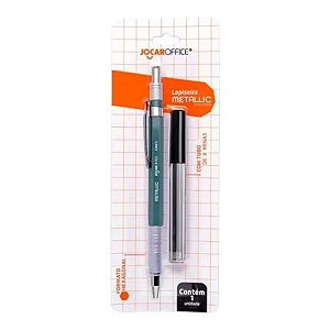 Lapiseira Metallic 2.0mm Verde + Grafite - Jocar Office - Verde