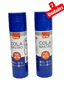 2 Unidades Cola Bastao Escolar 21g Secagem Rapida Lavavel