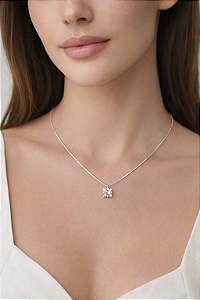 Colar ponto de luz quadrado