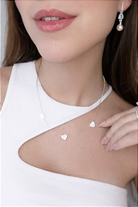 Colar coração madrepérola