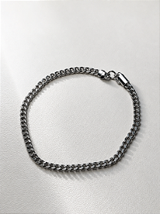 Pulseira Grumet Quadrada Aço 22cm