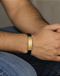 Pulseira Masc Silicone Pai Nosso 21,5cm