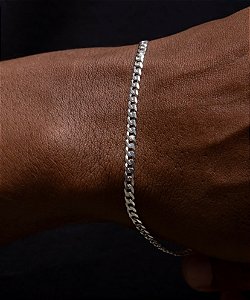 Pulseira Grumett Fina Prata 21cm