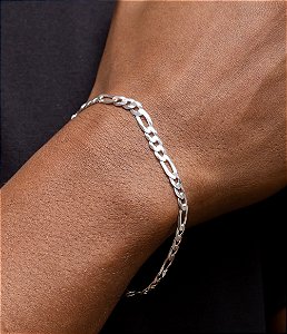 Pulseira 3x1 Prata 20,5cm