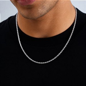 Colar Baiano Aço Inox 60cm
