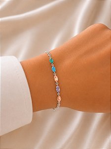 Pulseira Coloors Prata 23cm