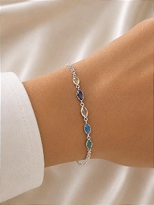 Pulseira Coloors Prata 18cm