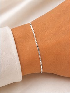 Pulseira Veneziana Prata 18,5cm