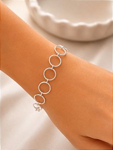 Pulseira Círculo Prata 20cm