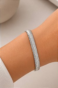 Pulseira Lacraia Prata 20,5cm