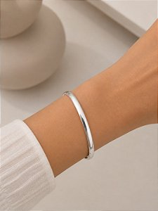 Pulseira Bracelete Fio Médio Prata