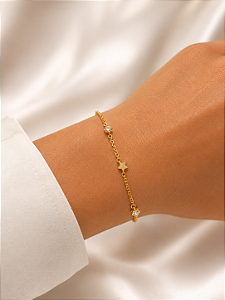Pulseira Estrelas Semijoia 22,5cm
