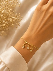 Pulseira Baiano 2 Filhos Semijoia 23cm