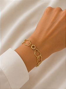 Pulseira Ellos Torto Semijoia 20cm
