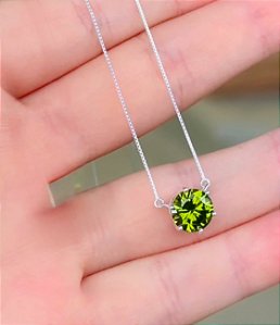 Colar zircônia peridoto
