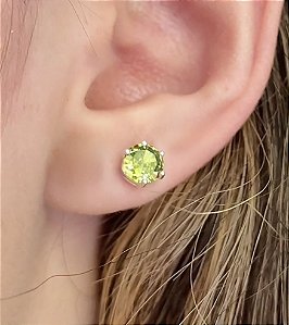 Brinco zircônia peridoto P