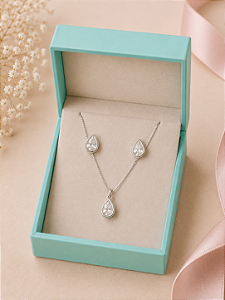 Conjunto gota cristal