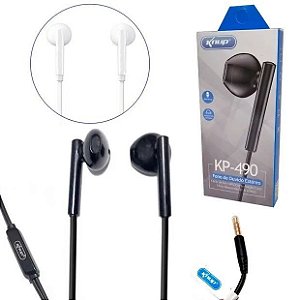 FONE DE OUVIDO COM FIO KNUP SUPERBASS ALTA QUALIDADE KP-490