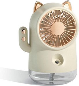 UMIDIFICADOR E MINI CLIMATIZADOR/VENTILADOR GATINHO TOMATE MLF-008