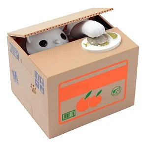 COFRE DE GATINHO PUXADOR DE MOEDAS AUTOMATICO TOMATE MTC-102