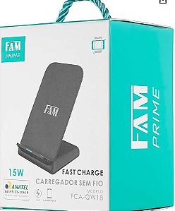 CARREGADOR SEM FIO 15W FAM FAC - QW18