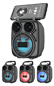 CAIXA DE SOM ALTOMEX 8W RGB AL-1182 BOA QUALIDADE