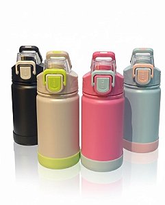 GARRAFA TERMICA 350ML 02 CORES C/ ALÇA E ABERTURA AUTOMATICA BMAX BM-P1788