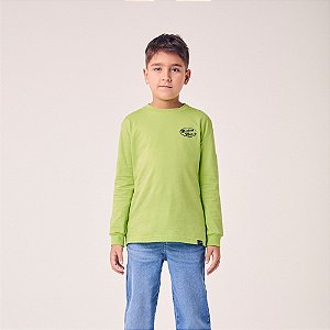 T-SHIRT ML COM ESTAMPA DISNEY 10 VERDE CYBER