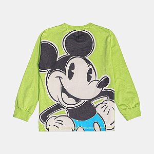 T-SHIRT ML COM ESTAMPA DISNEY 01 VERDE CYBER