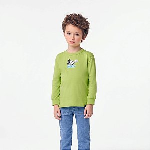 T-SHIRT MANGA LONGA MICKEY VERDE YOUCCIE