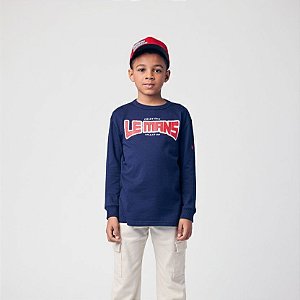 T-SHIRT MANGA LONGA MENINO LE MANS AZUL YOUCCIE