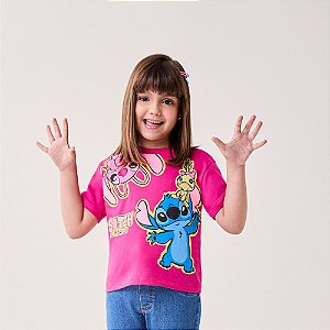 T-SHIRT STITCH AND FRIENDS PINK BIMBI