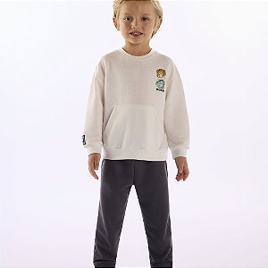 CONJUNTO BLUSAO E CALCA EM MOLETOM SEM FELPA 04 000106 NATURAL