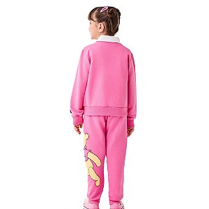 CONJ CASACO E CALCA POOH 02 ROSA CHERRY/DONUT