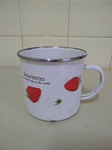 Caneca Grande Metal Esmaltado Ágata