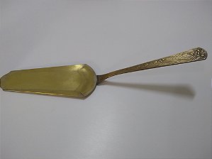 Colher Espátula Antiga de Bolo em Bronze